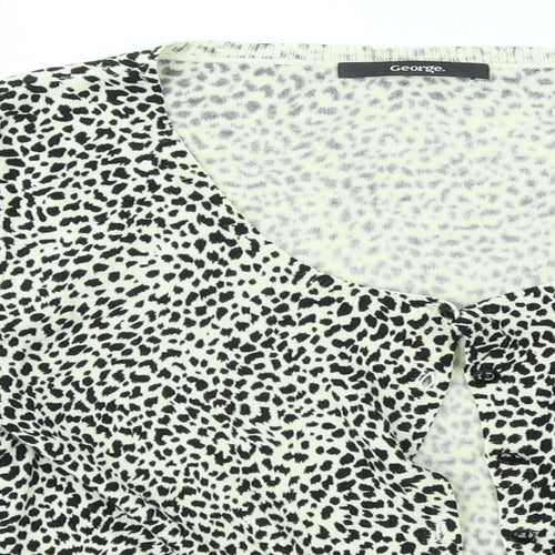 George Womens Multicoloured Animal Print  Cardigan Jumper Size 12