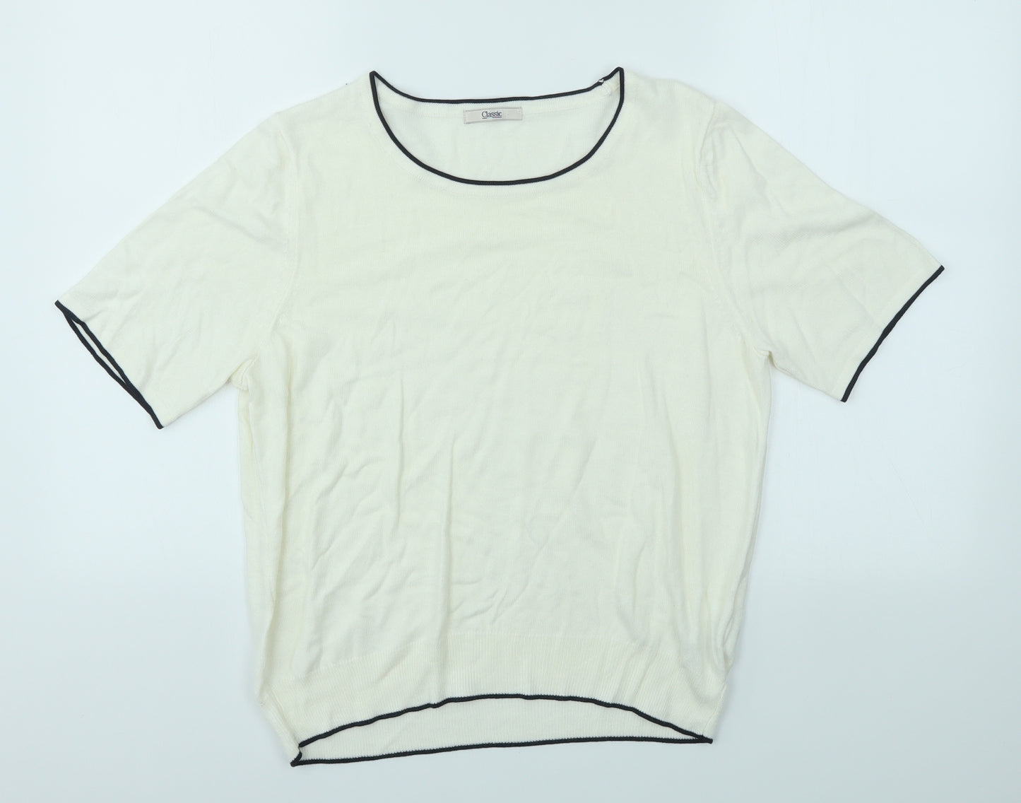 Classic Womens Ivory   Basic T-Shirt Size 16