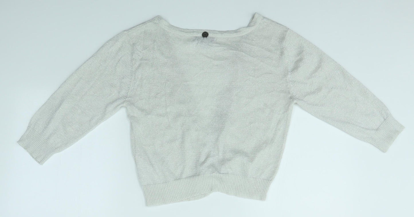 Attrattivo Womens Grey   Cardigan Jumper Size S