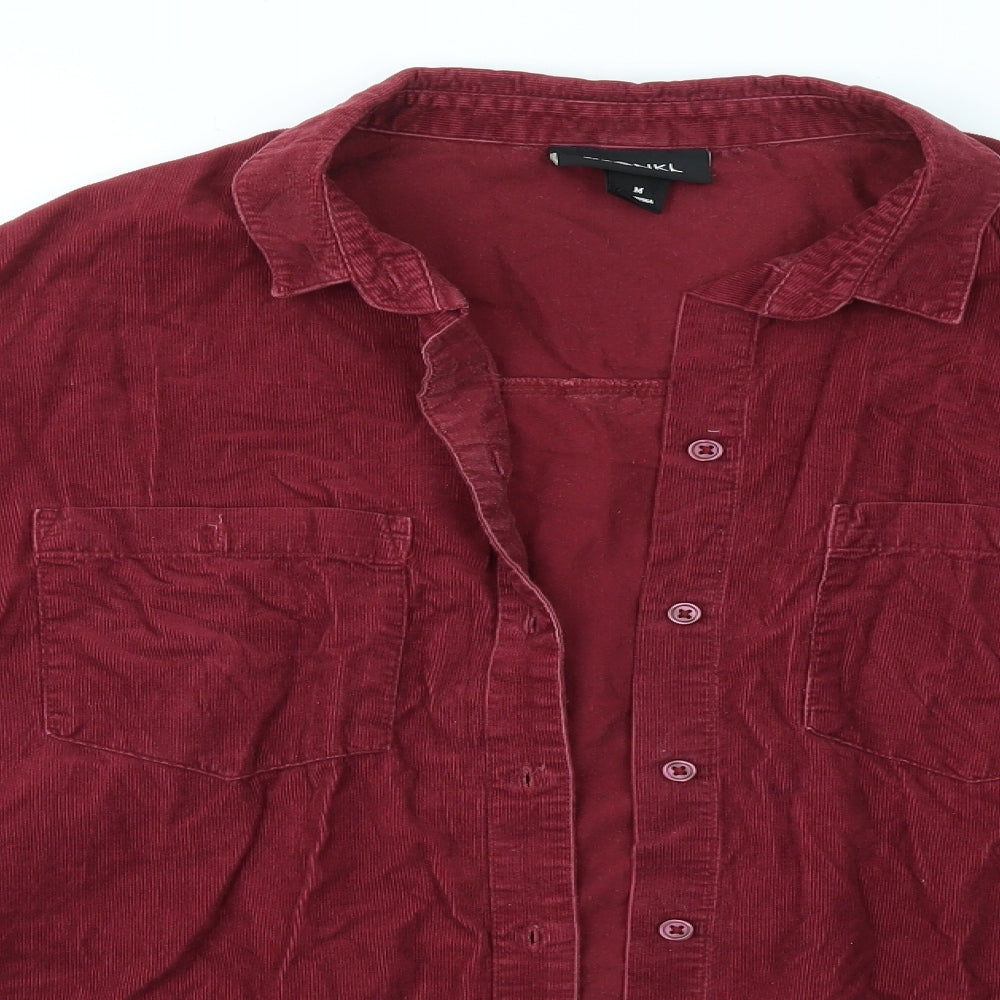 Monki Mens Red    Button-Up Size M
