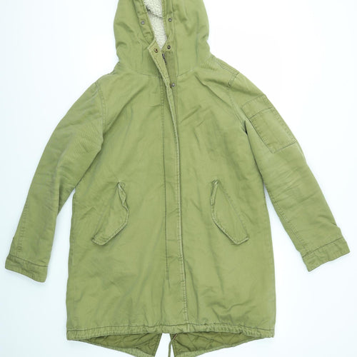 Zara Womens Green   Parka Coat Size M
