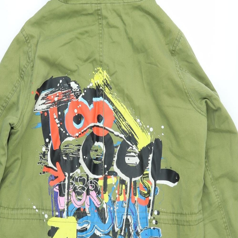 Zara Womens Green   Parka Coat Size M