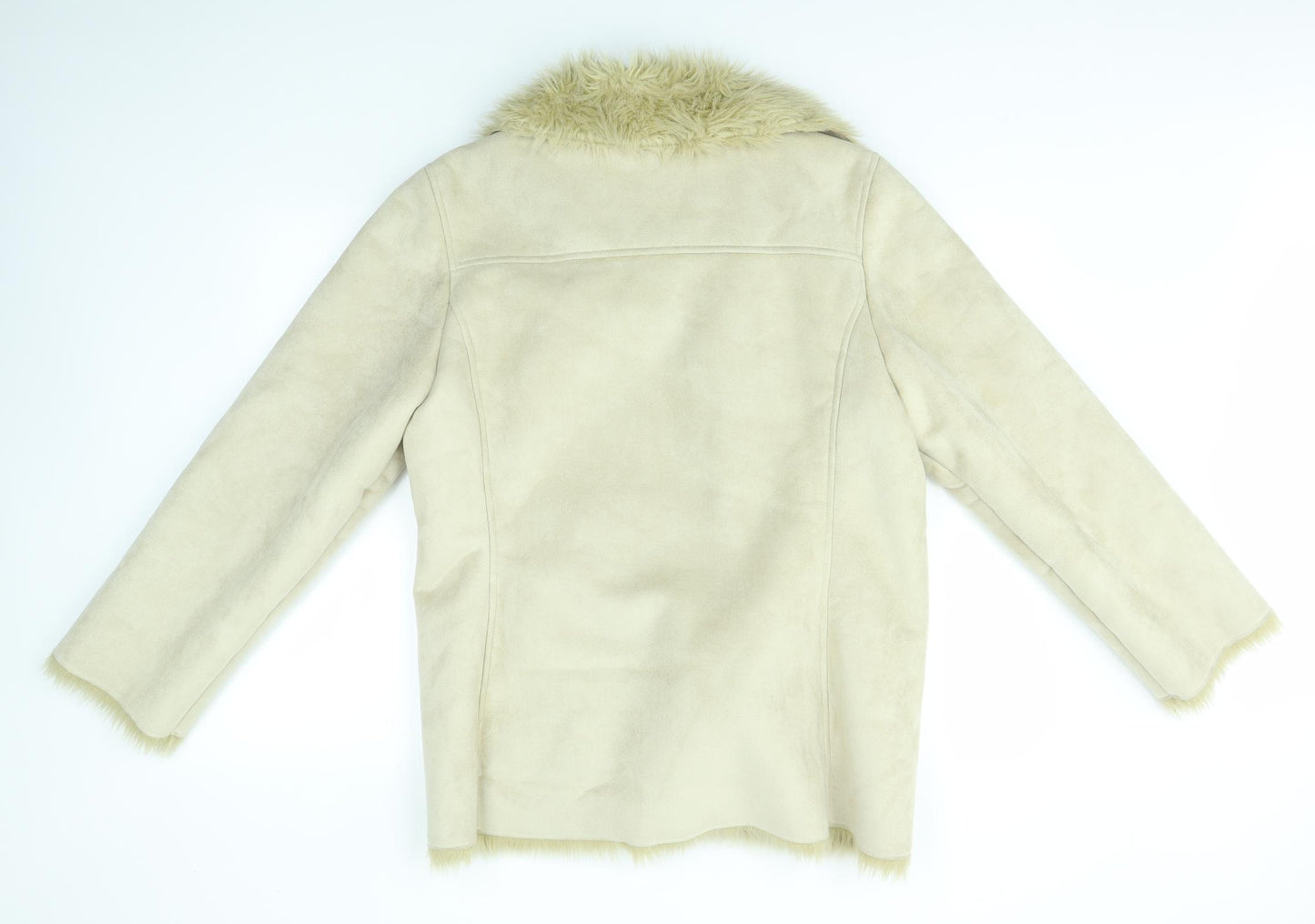 CASUALCLUB Womens Beige   Overcoat Coat Size 16