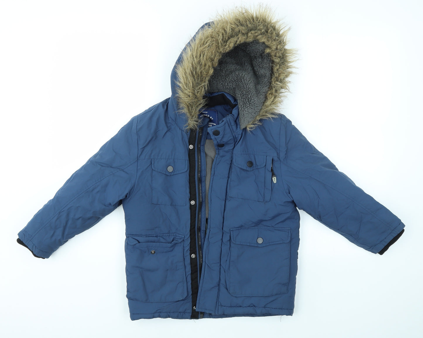George Boys Blue   Overcoat Blazer Size 7-8 Years