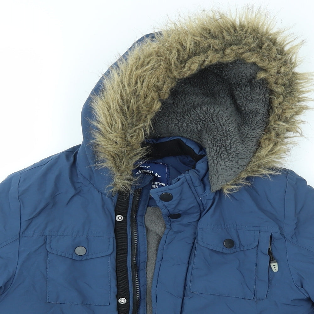 George Boys Blue   Overcoat Blazer Size 7-8 Years