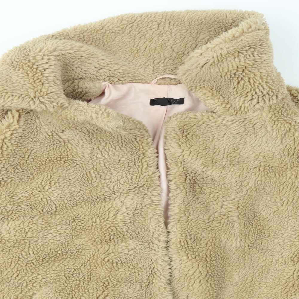 Topshop Womens Brown   Overcoat Coat Size 12