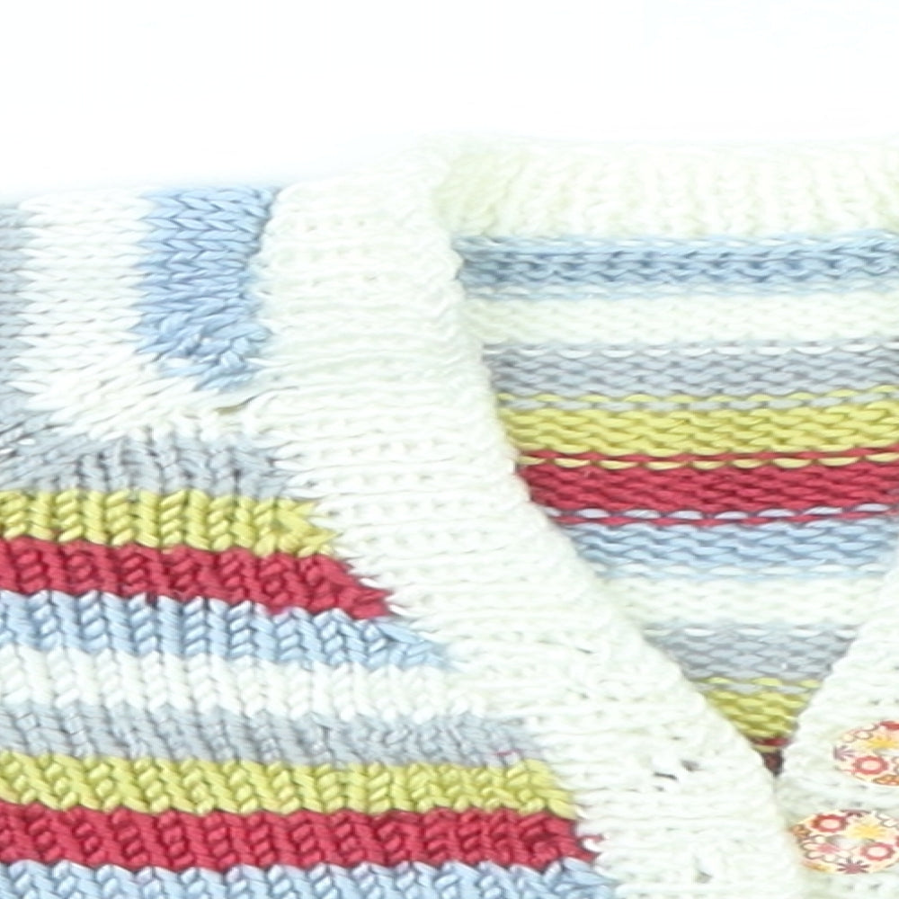 Preworn Baby Multicoloured Striped  Cardigan Jumper Size 3-6 Months
