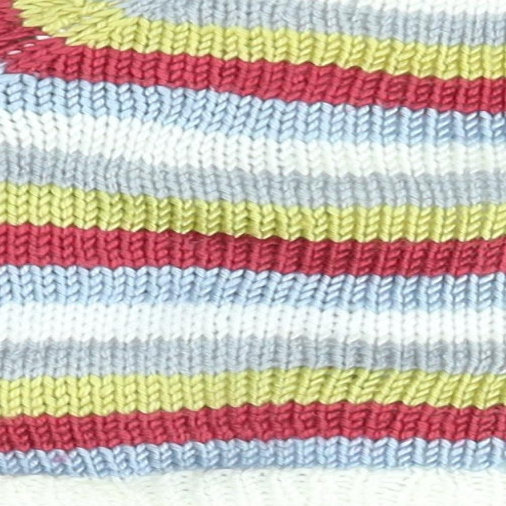 Preworn Baby Multicoloured Striped  Cardigan Jumper Size 3-6 Months