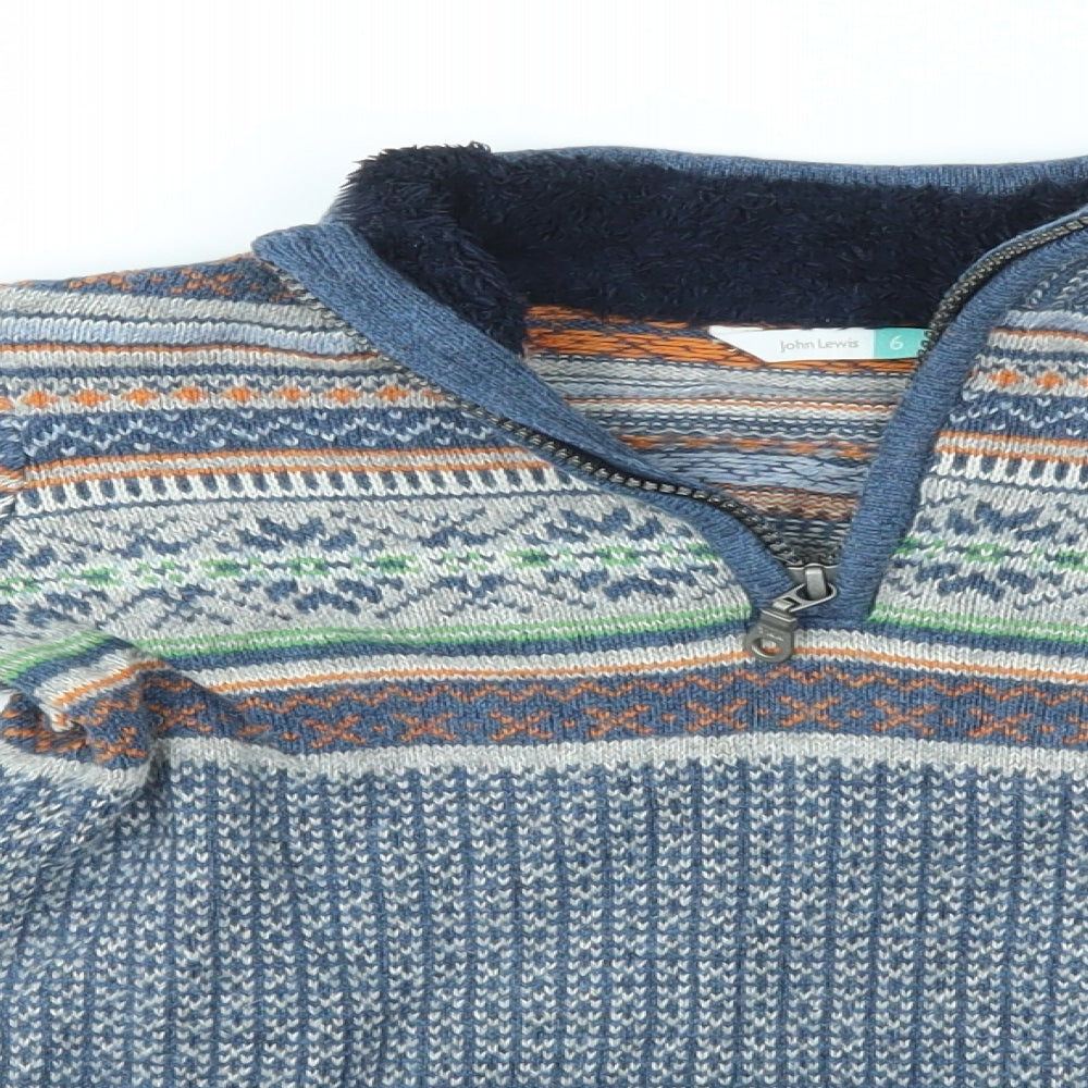 John Lewis Boys Multicoloured   Pullover Jumper Size 6 Years