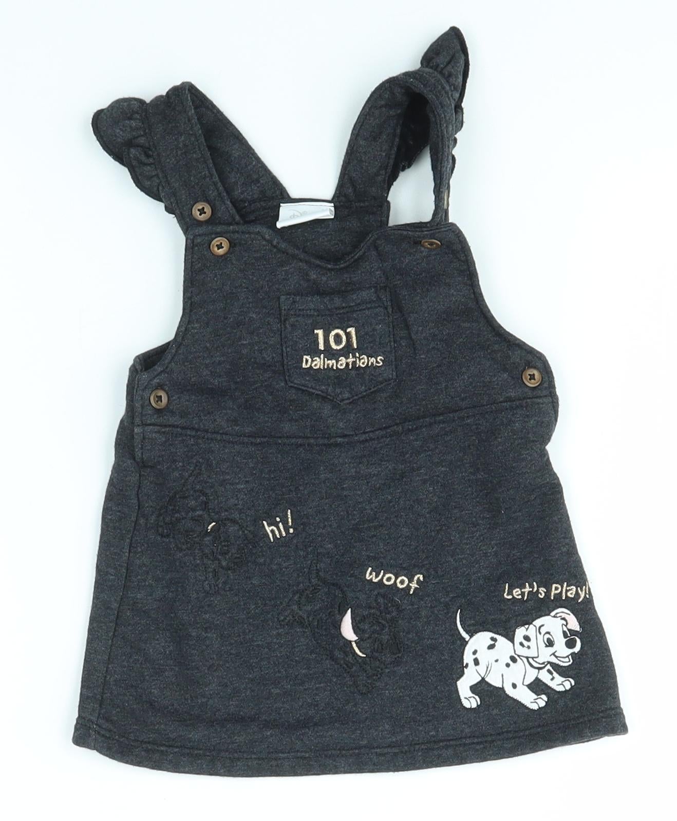 Disney  Grey   Pinafore/Dungaree Dress  Size 3-6 Months