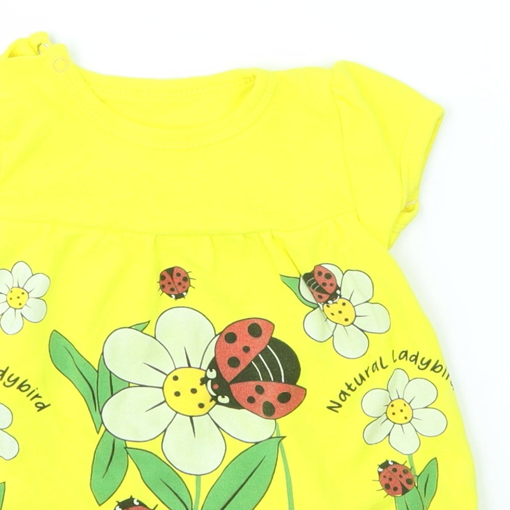 CANINI Baby Yellow   Basic T-Shirt Size 3-6 Months