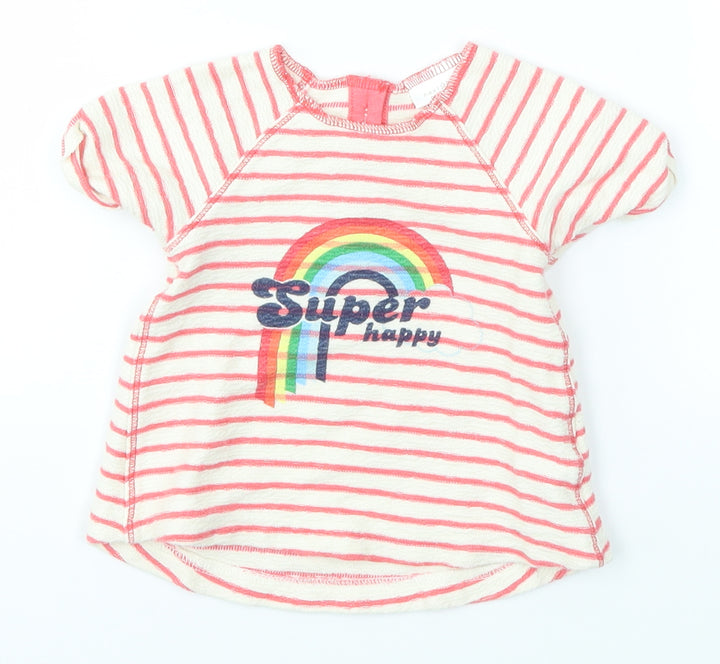 NEXT Baby Multicoloured Striped Basic T-Shirt Size 0-3 Months