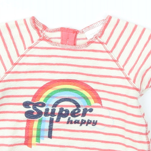 NEXT Baby Multicoloured Striped  Basic T-Shirt Size 0-3 Months