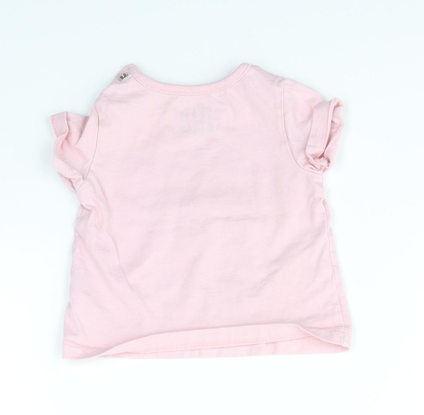 FRED AND FLO Baby Pink   Basic T-Shirt Size 0-3 Months