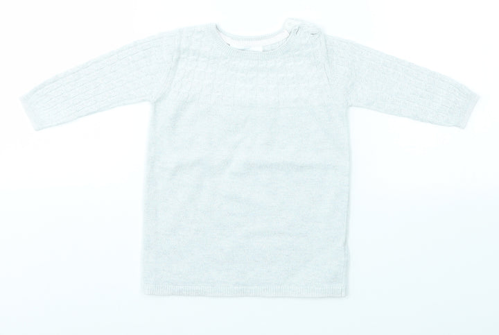 the little white company Grey Pullover Jumper Size 0-3 Months