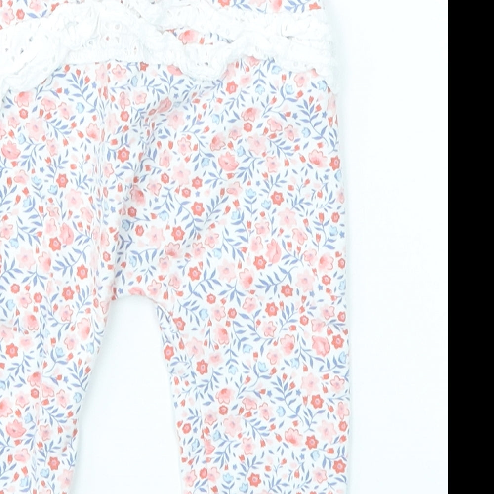 LITTLE NUTMEG Baby Multicoloured Floral  Jogger Leggings Size 3-6 Months