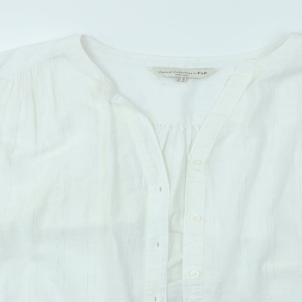 F&F Womens White   Basic Blouse Size 14