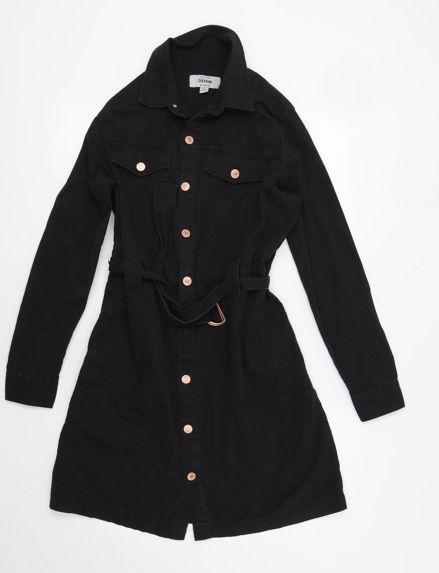 New Look Womens Black   Shirt Dress  Size 12