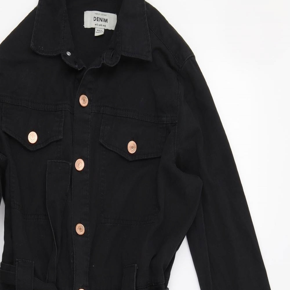 New Look Womens Black   Shirt Dress  Size 12