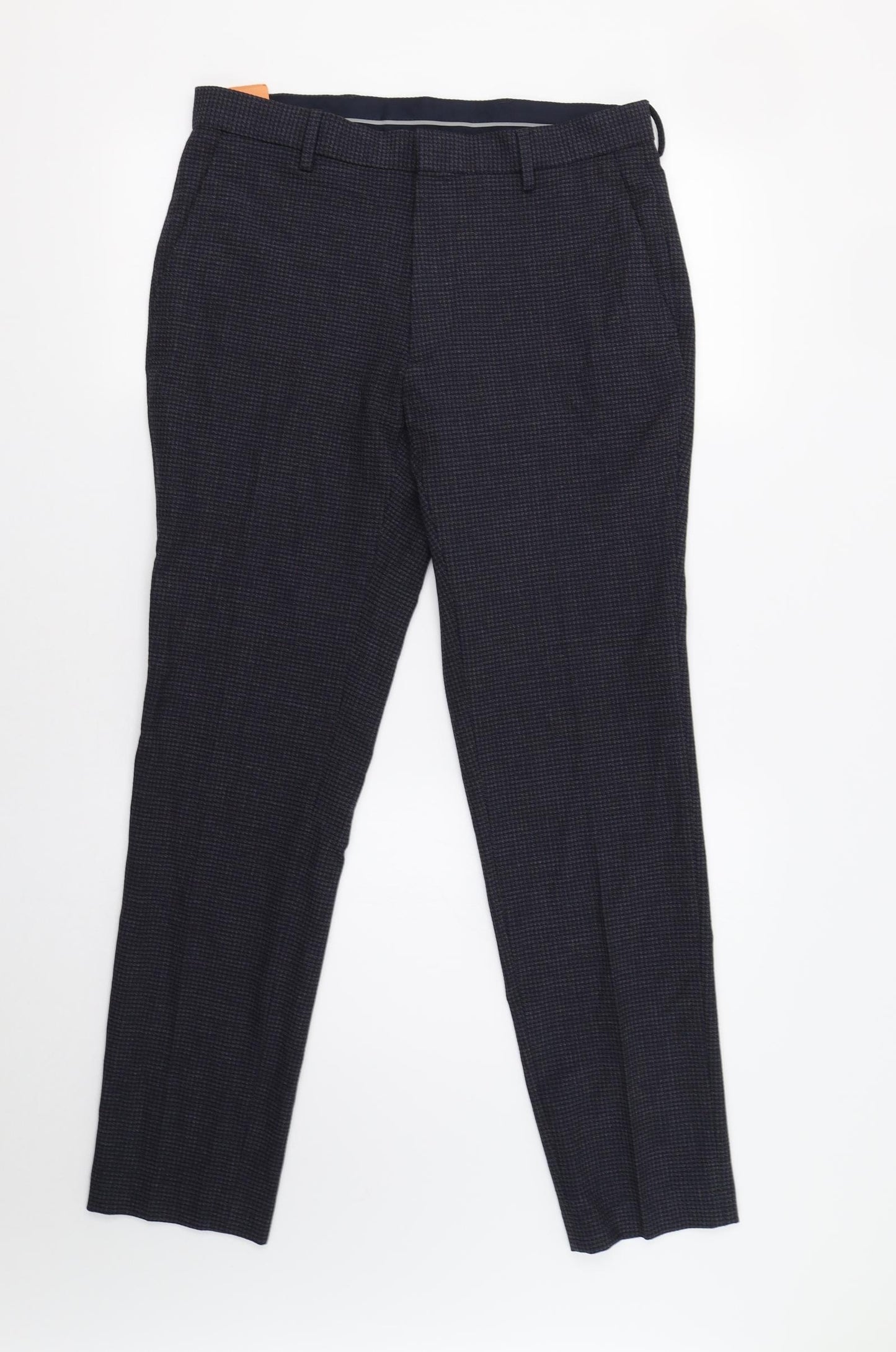M&S Mens Blue Check  Dress Pants Trousers Size 32 L31 in