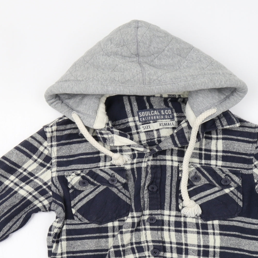 SoulCal&Co Womens Blue Check  Jacket  Size XS