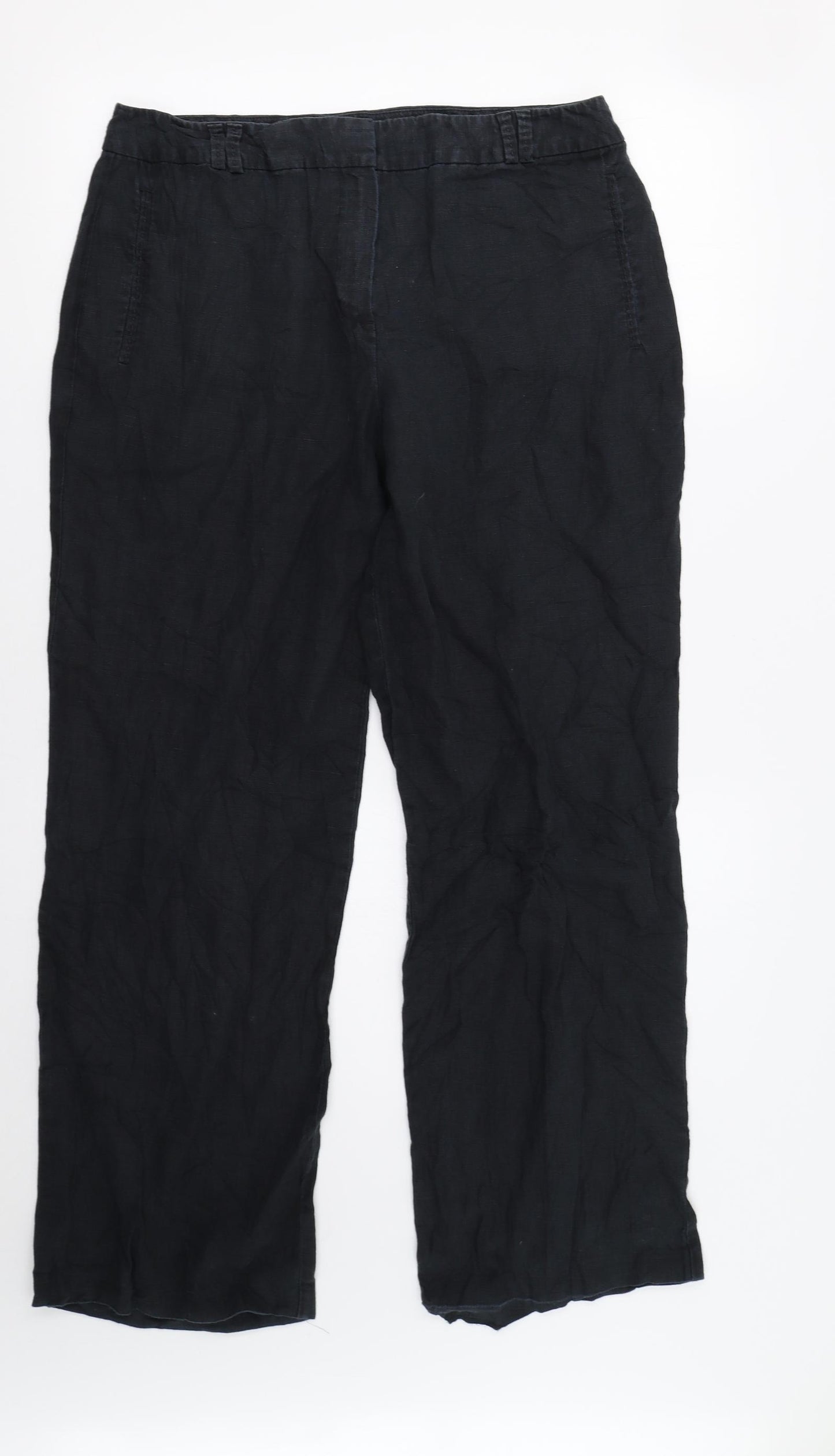 M&S Womens Blue   Trousers  Size 14 L29 in