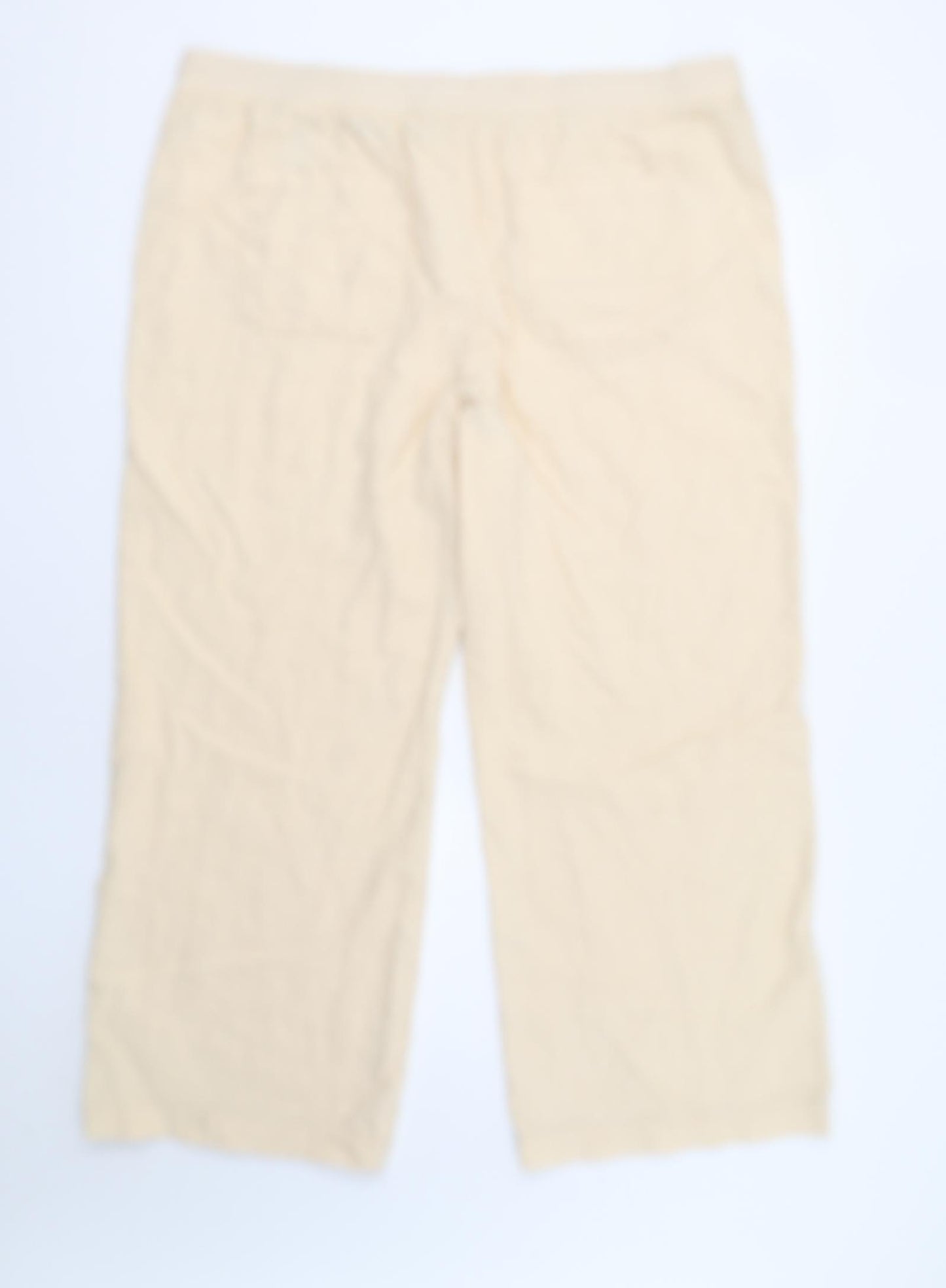 M&S Womens Beige   Trousers  Size 22 L28 in