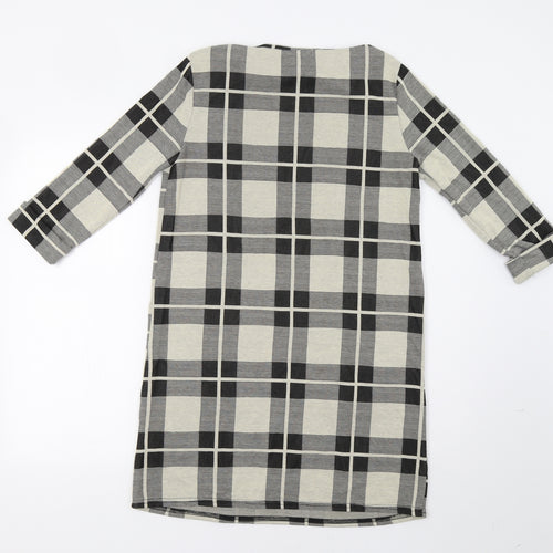 Primark Womens Beige Check  A-Line  Size 10