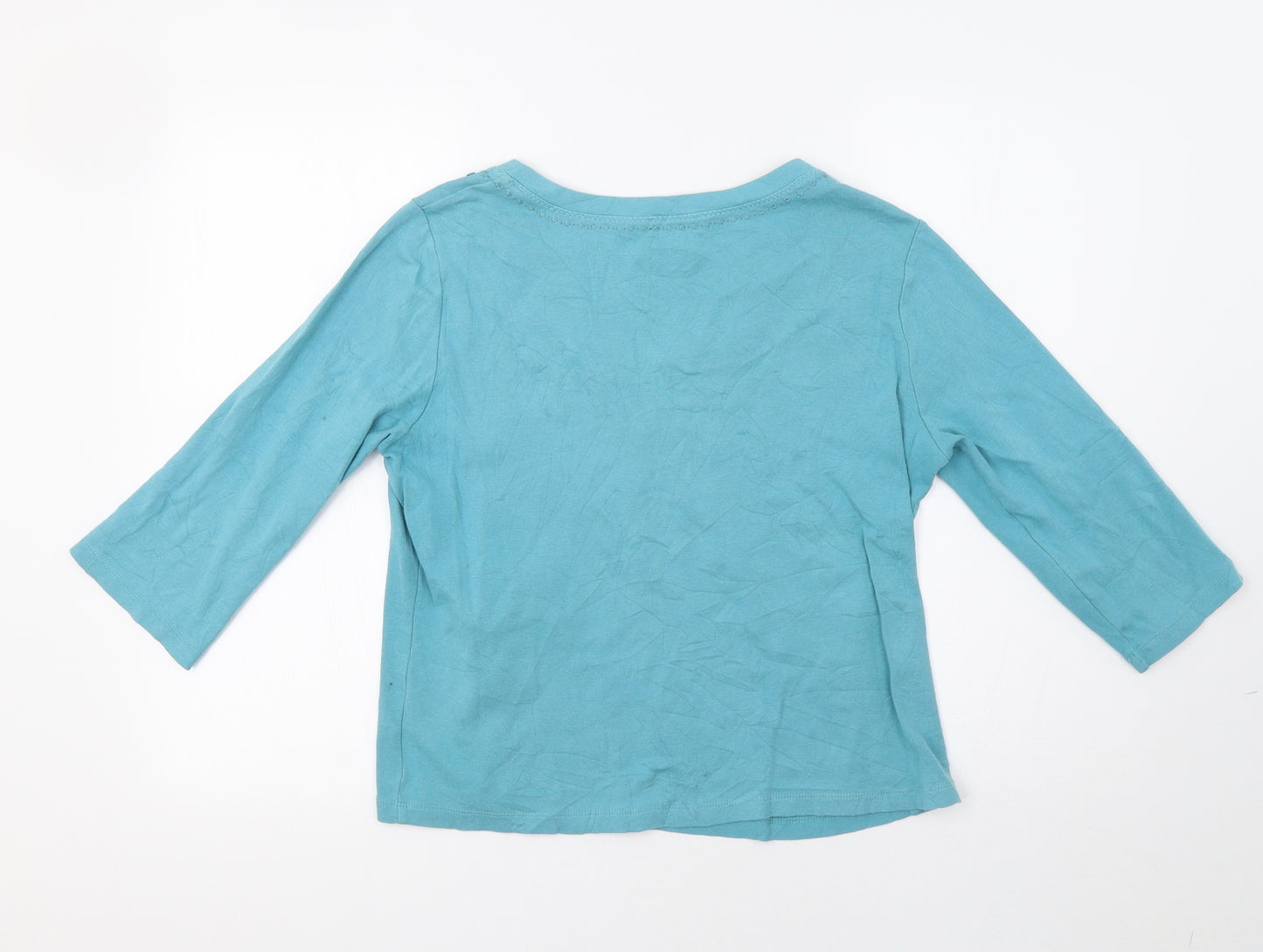 M&S Womens Green Floral  Basic Blouse Size 18