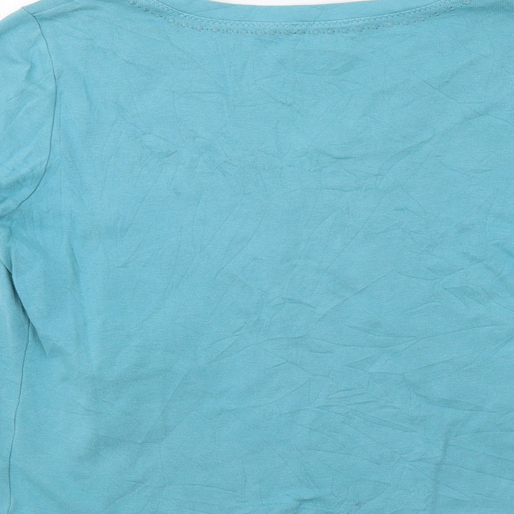 M&S Womens Green Floral  Basic Blouse Size 18