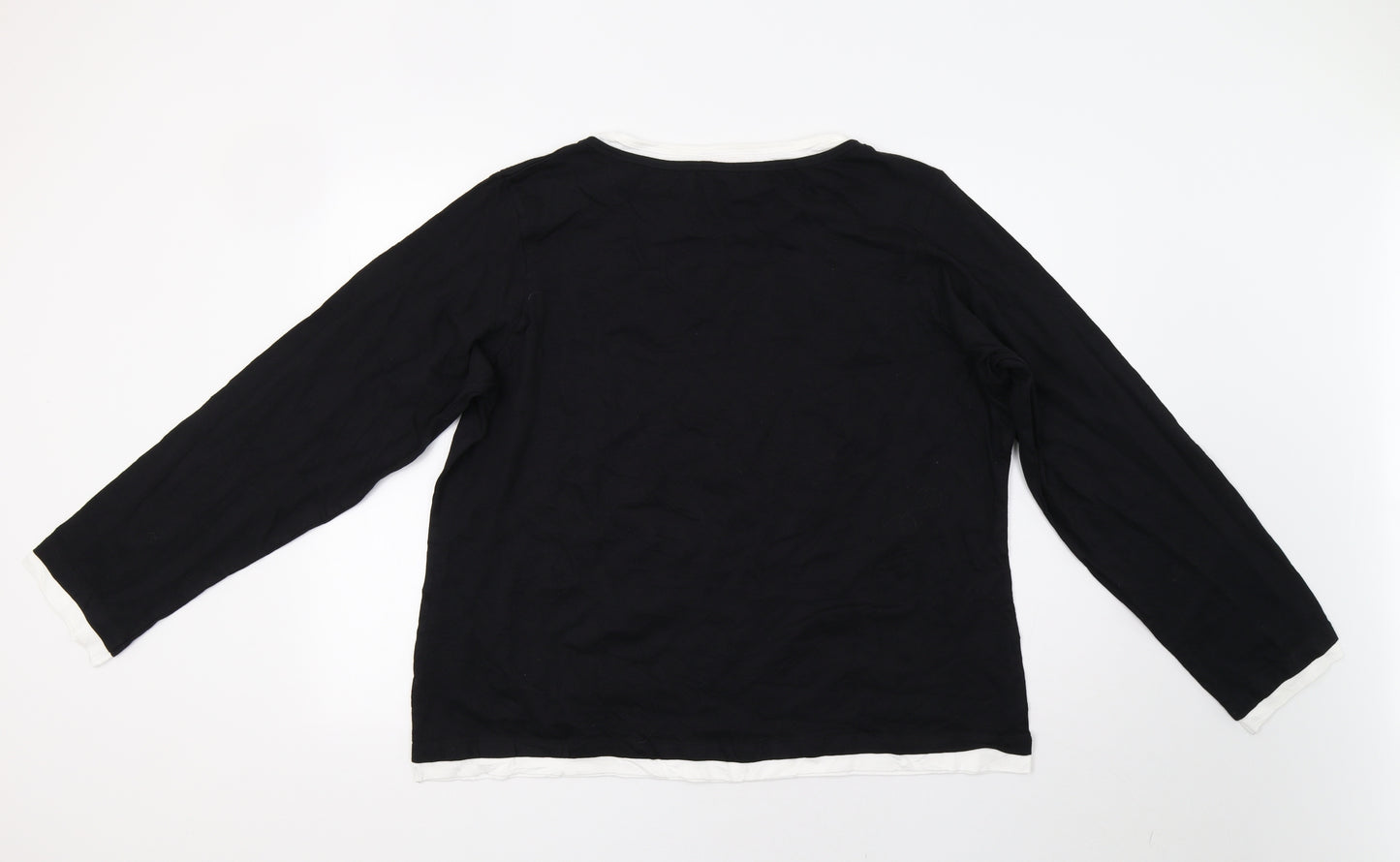 Victoria Jayne Womens Black   Basic T-Shirt Size 22