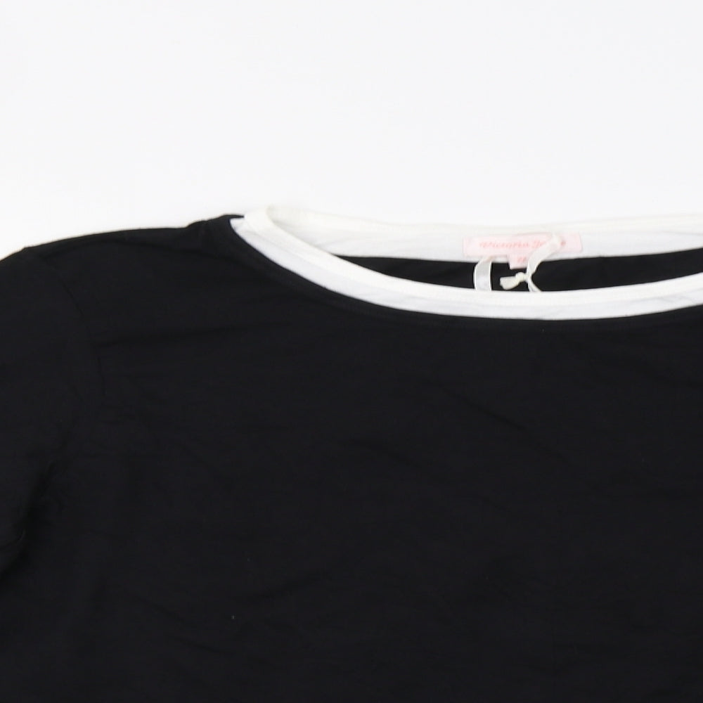 Victoria Jayne Womens Black   Basic T-Shirt Size 22