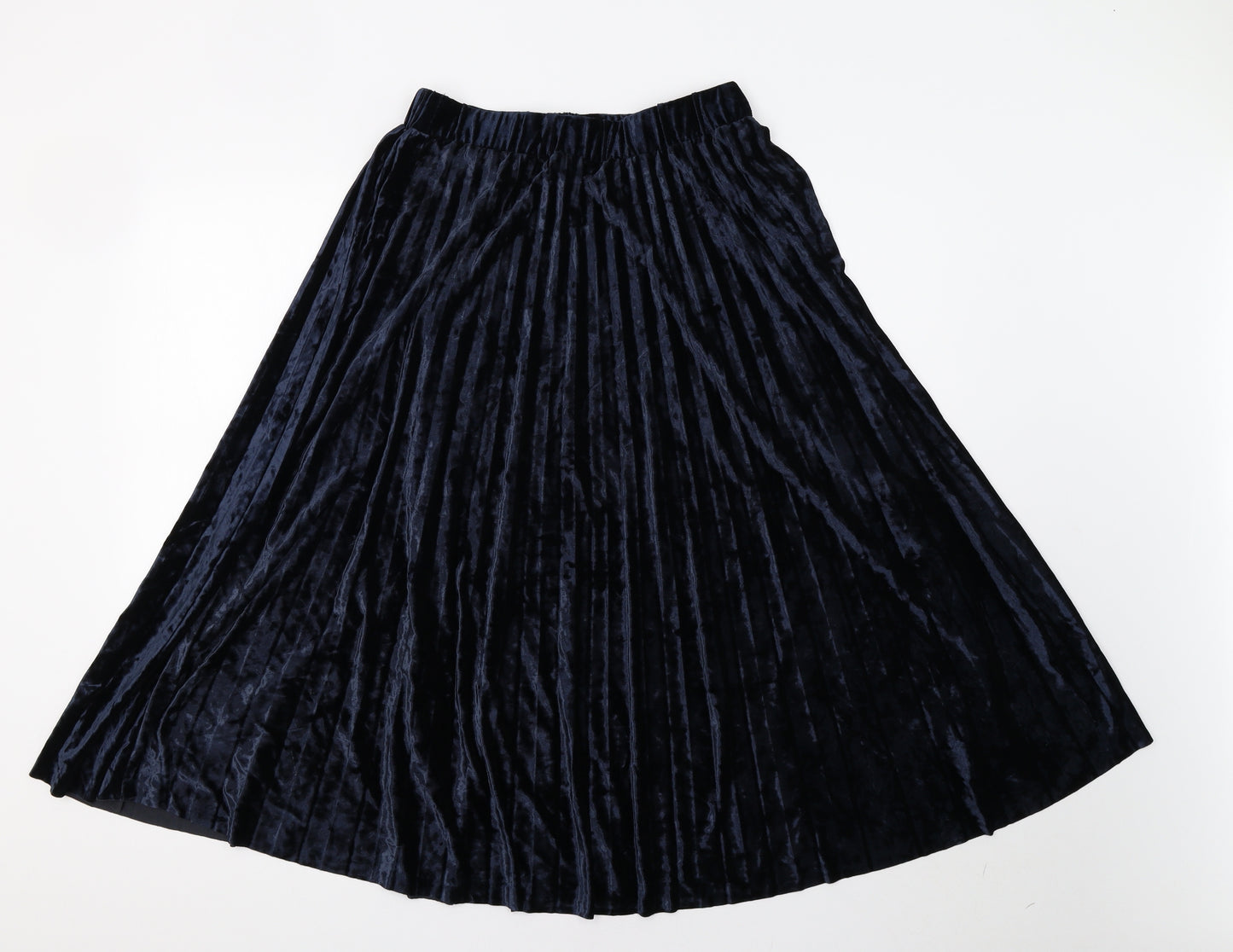 M&S Womens Blue   Pleated Skirt Size 10