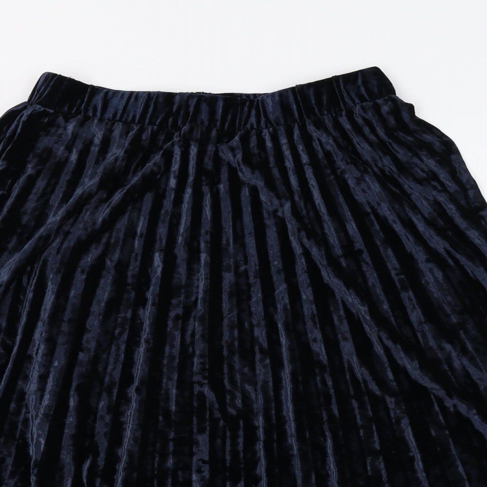 M&S Womens Blue   Pleated Skirt Size 10