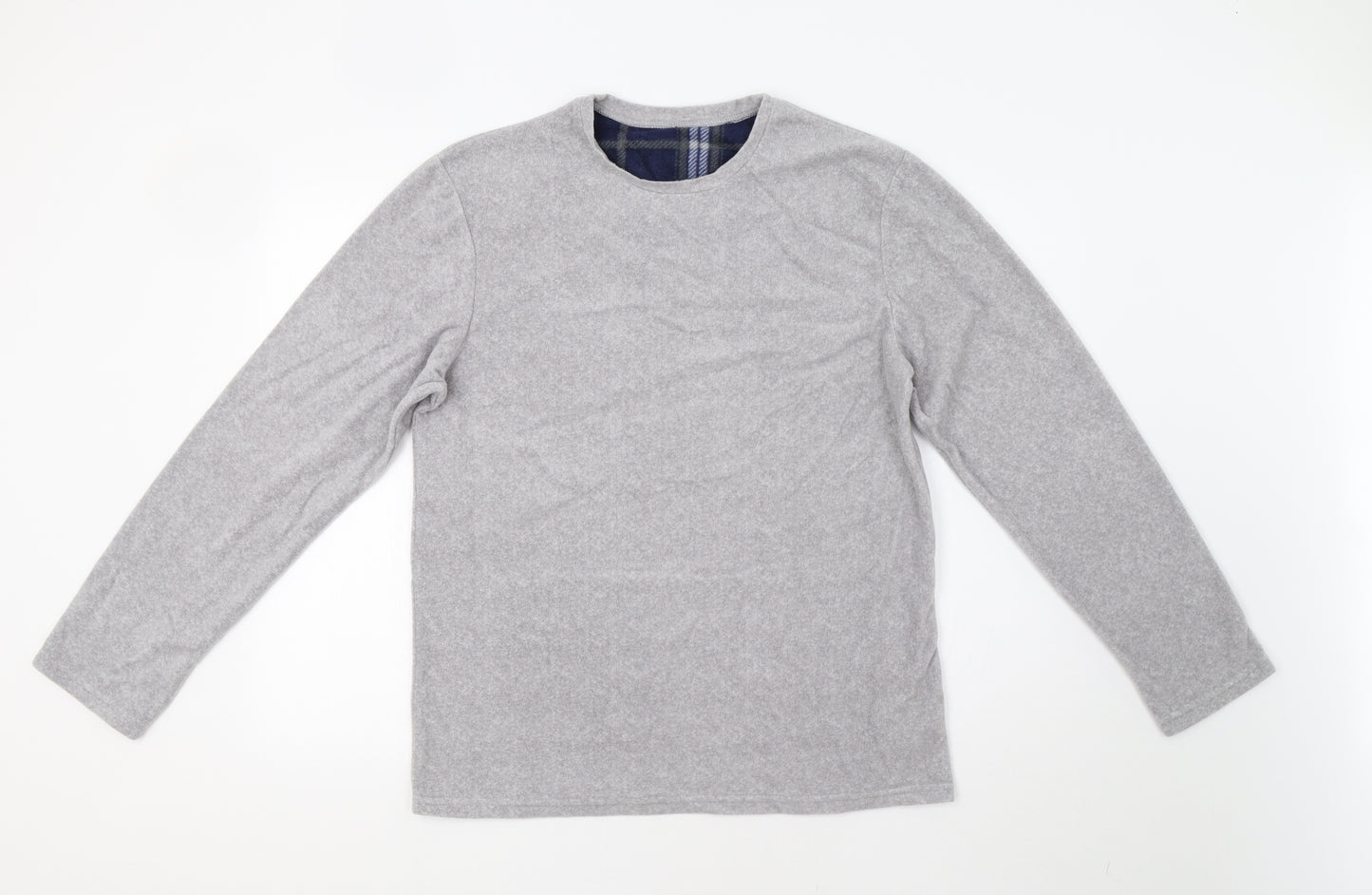 F&F Mens Grey  Fleece  Pyjama Top Size M