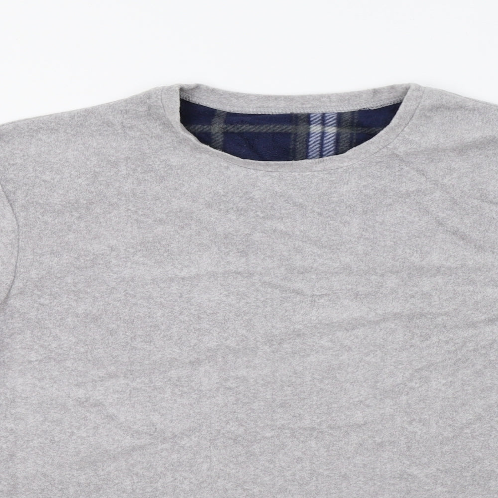 F&F Mens Grey  Fleece  Pyjama Top Size M