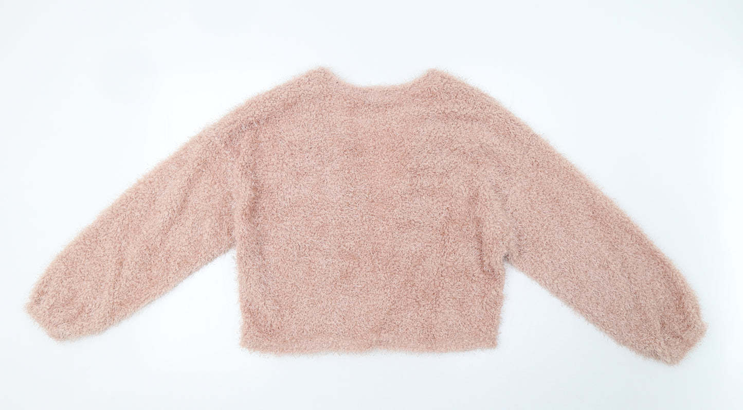 New Look Womens Pink   Full Zip Jumper Size S