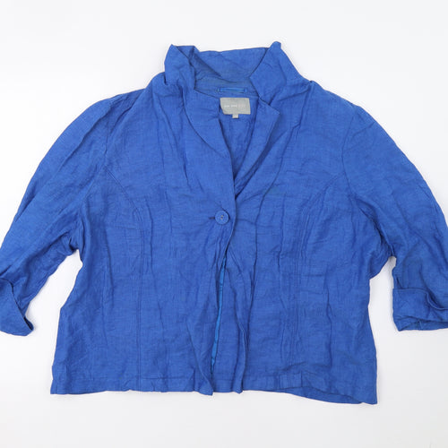 M&S Womens Blue   Kimono Blazer Size 22