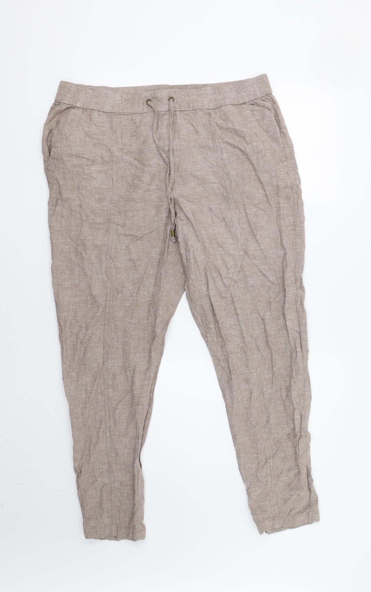 Nutmeg Womens Beige   Trousers  Size 18 L28 in