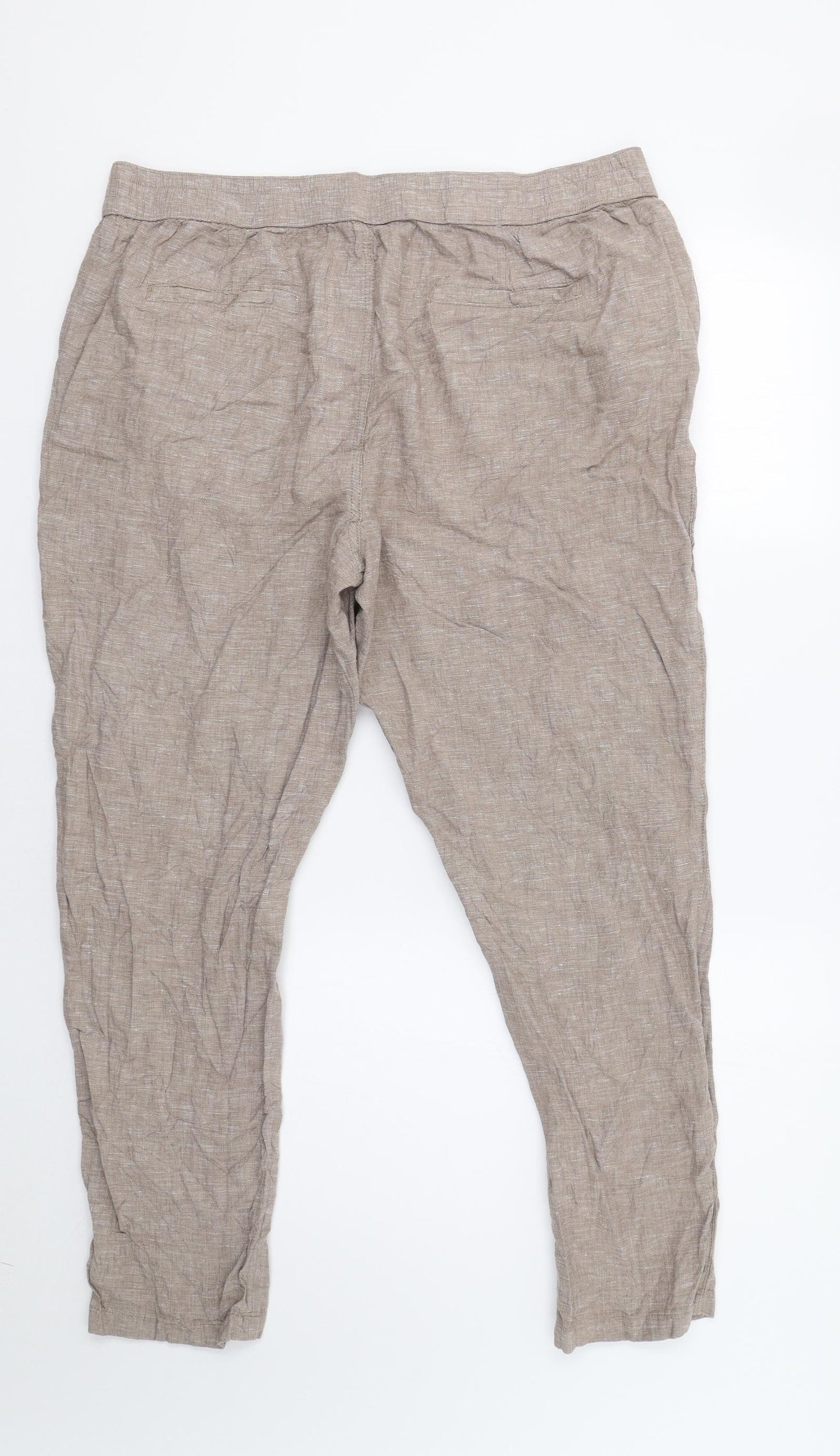 Nutmeg Womens Beige   Trousers  Size 18 L28 in