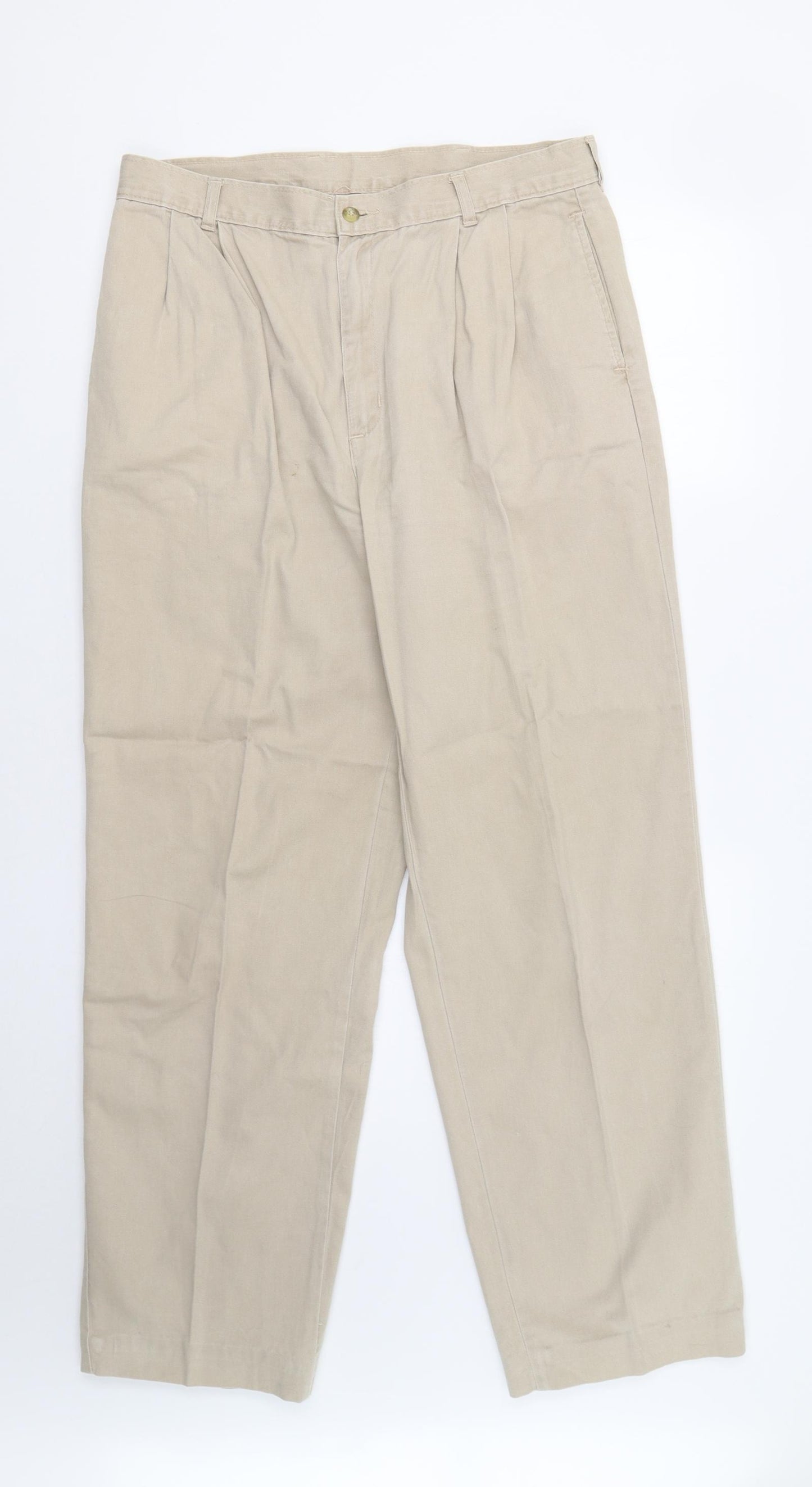 MC Casuals Mens Beige   Chino Trousers Size 34 L33 in