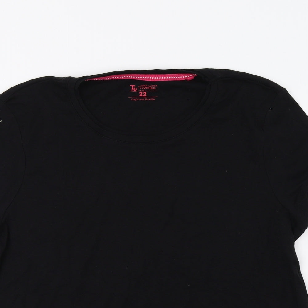 TU Womens Black   Basic T-Shirt Size 22