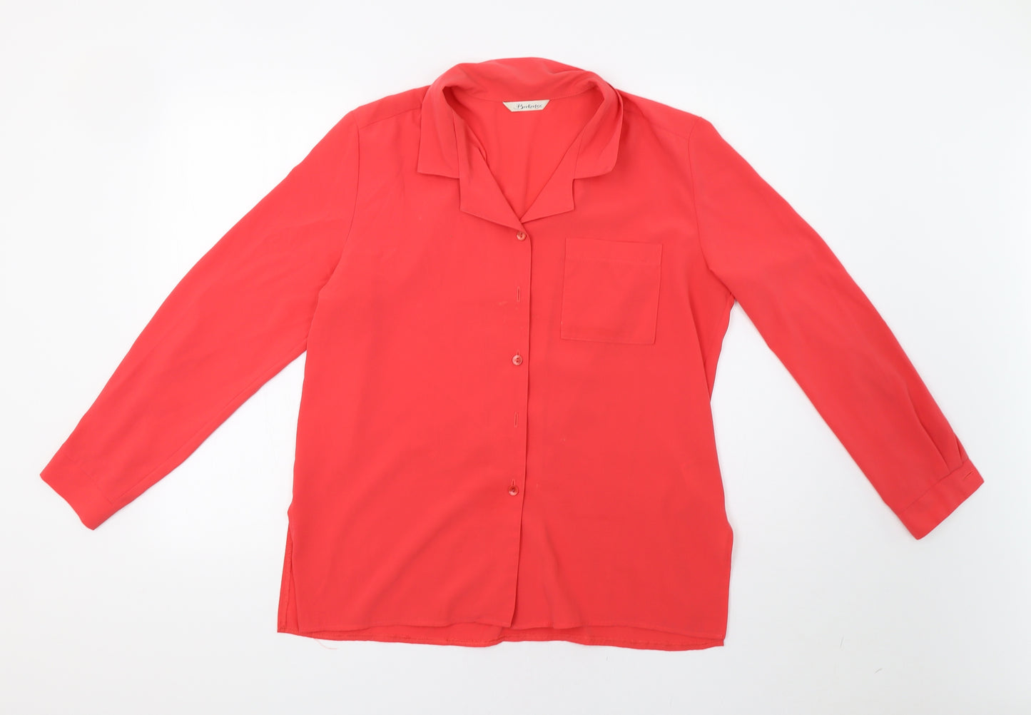 Berkertex Womens Red   Basic Button-Up Size 14