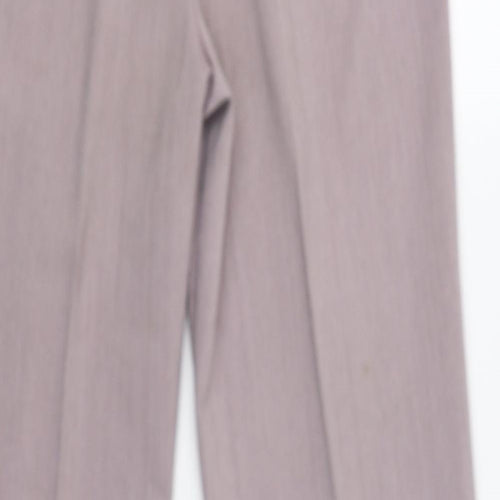 Berkertex Womens Pink Herringbone  Dress Pants Trousers Size 14 L30 in