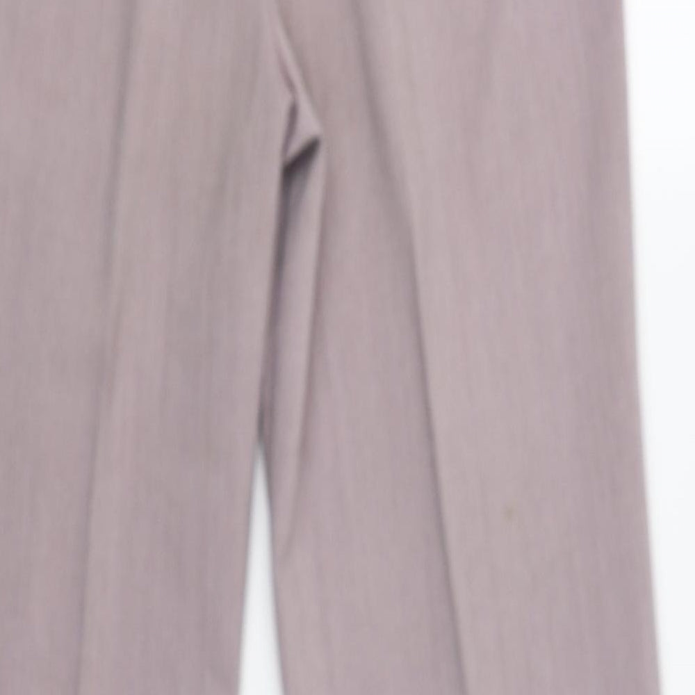 Berkertex Womens Pink Herringbone  Dress Pants Trousers Size 14 L30 in