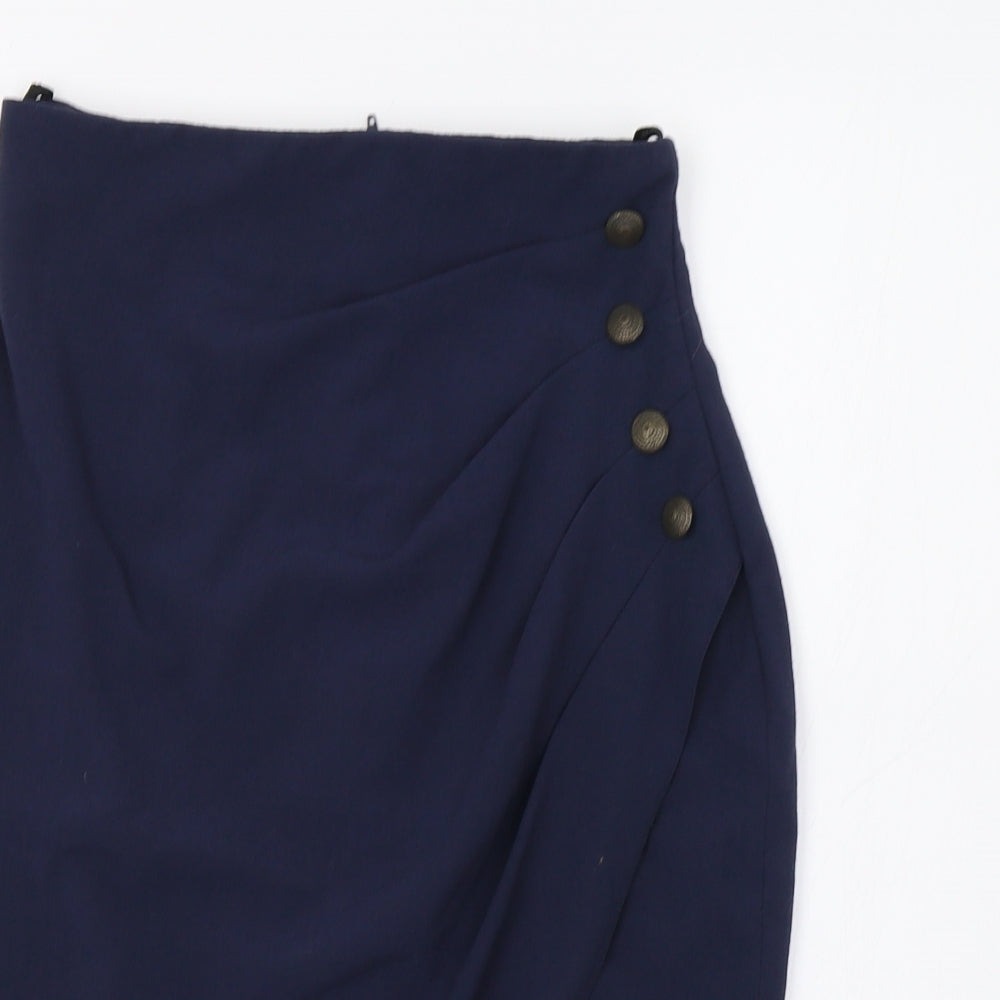 Snob Womens Blue   Straight & Pencil Skirt Size 10