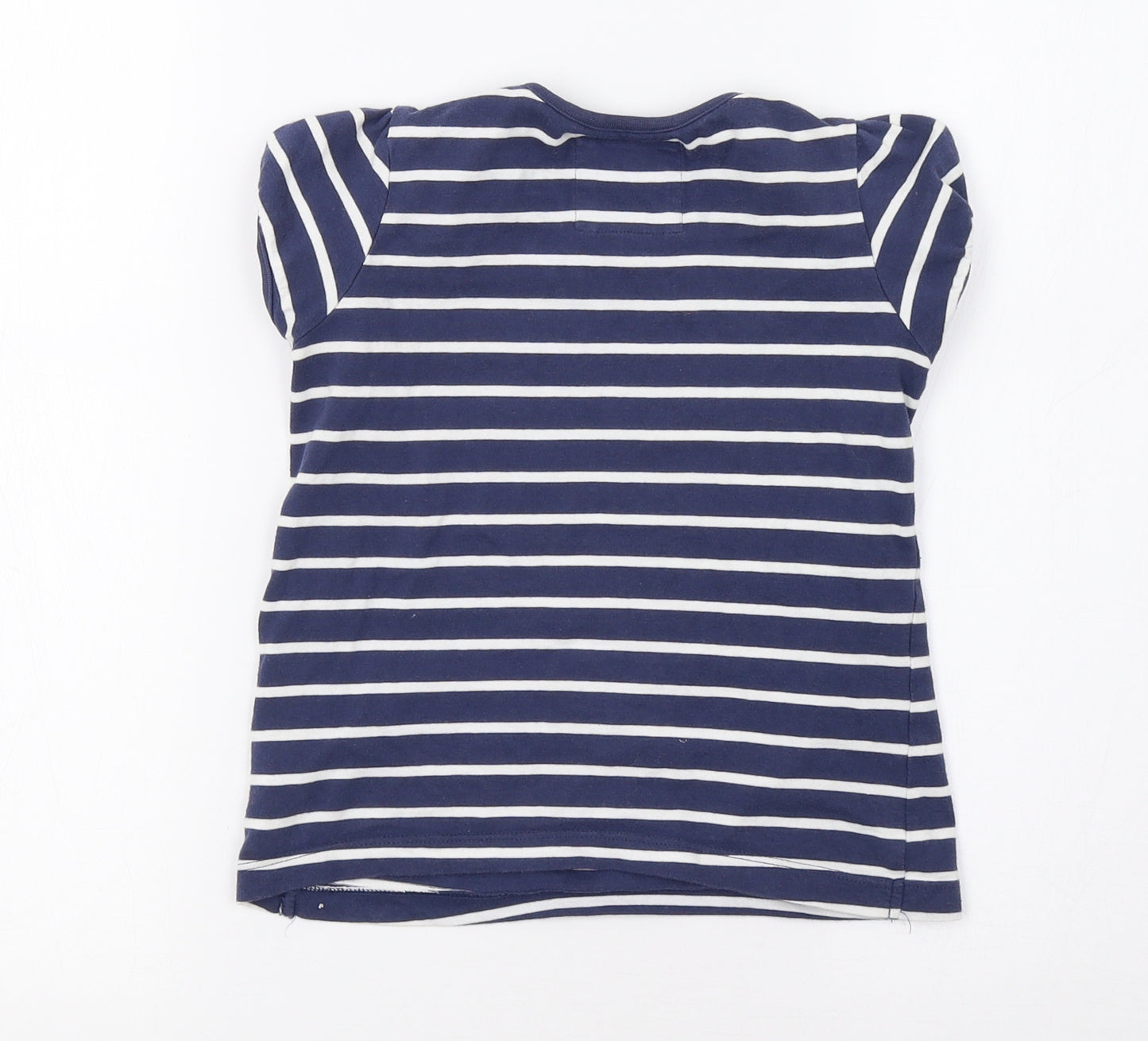 RTu Girls Blue Striped  Basic T-Shirt Size 6 Years