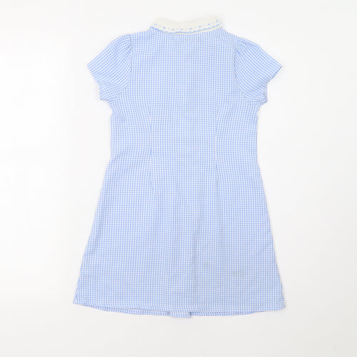 BHS Girls Blue Check  A-Line  Size 6 Years  - School Wear