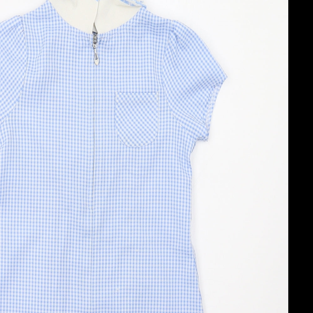 BHS Girls Blue Check  A-Line  Size 6 Years  - School Wear