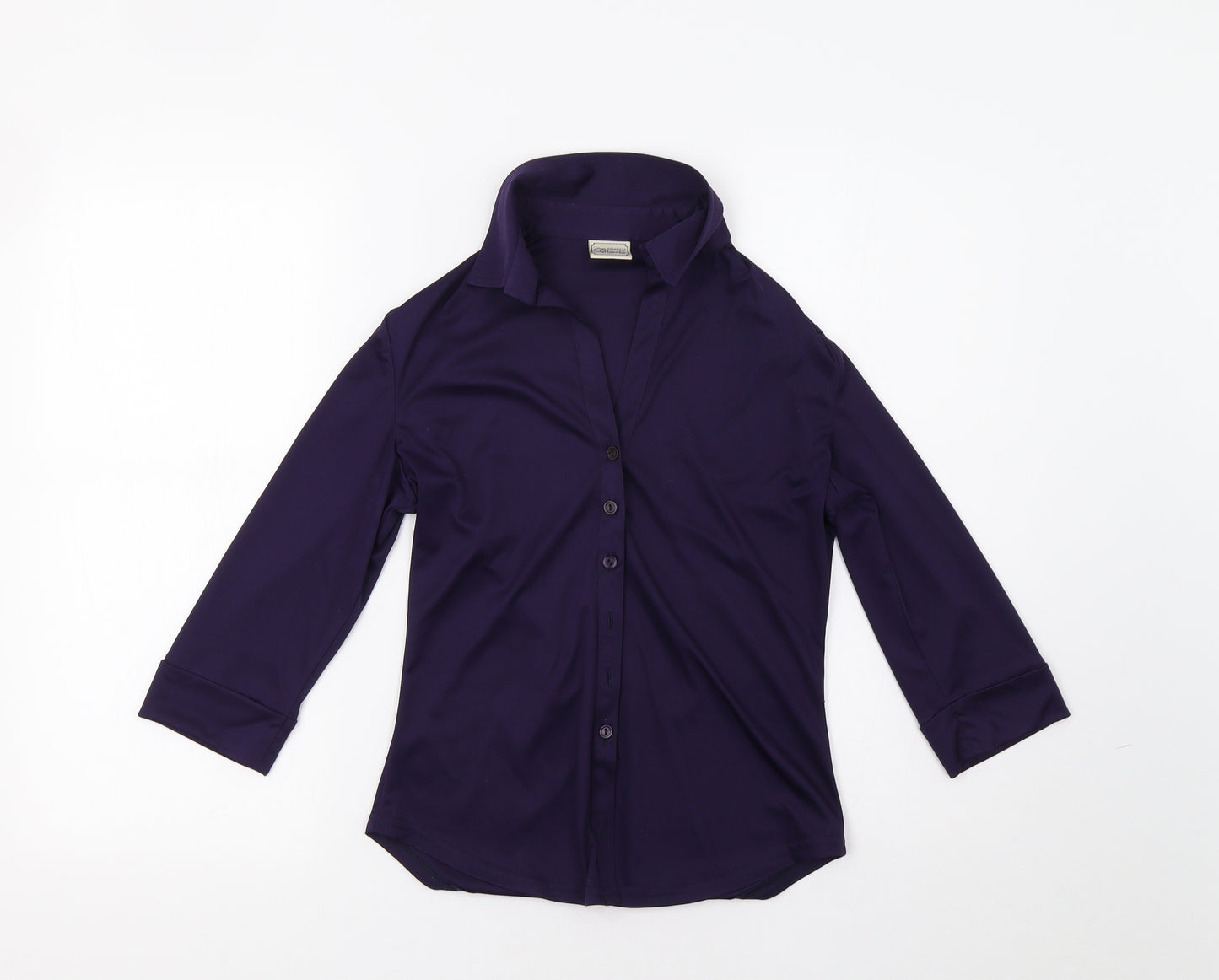 Simply Classic  Womens Purple   Basic Button-Up Size 12